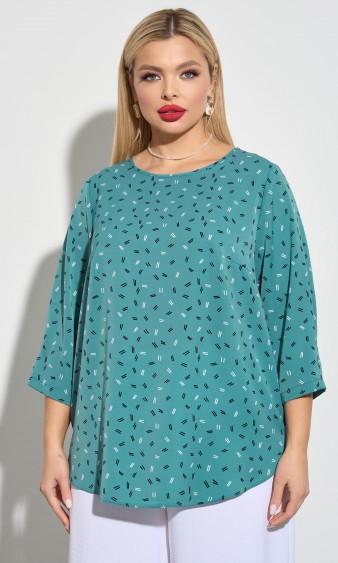 Блузка 0220-1 бирюзово-зеленый 