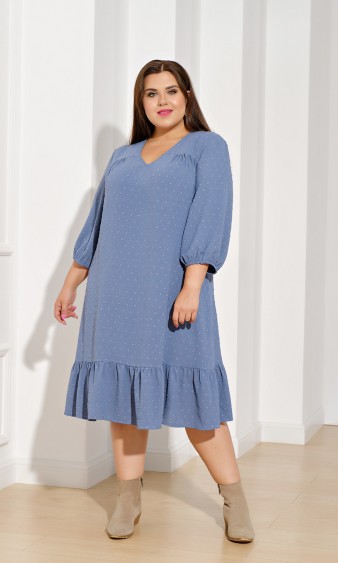 Платье 0229-2 серо-голубой