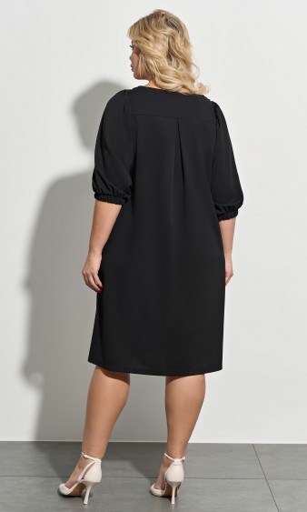 Платье 0218-2 черный нюд 